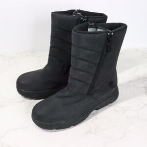 Weather Protectors by Totes Women’s 6 Black Winter Zip Snow Boots Mid Calf